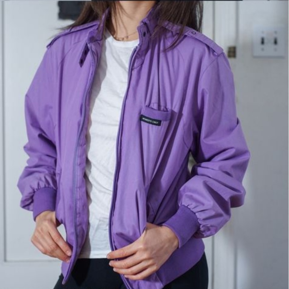 Lilac Members Only jacket. 80s vintage
